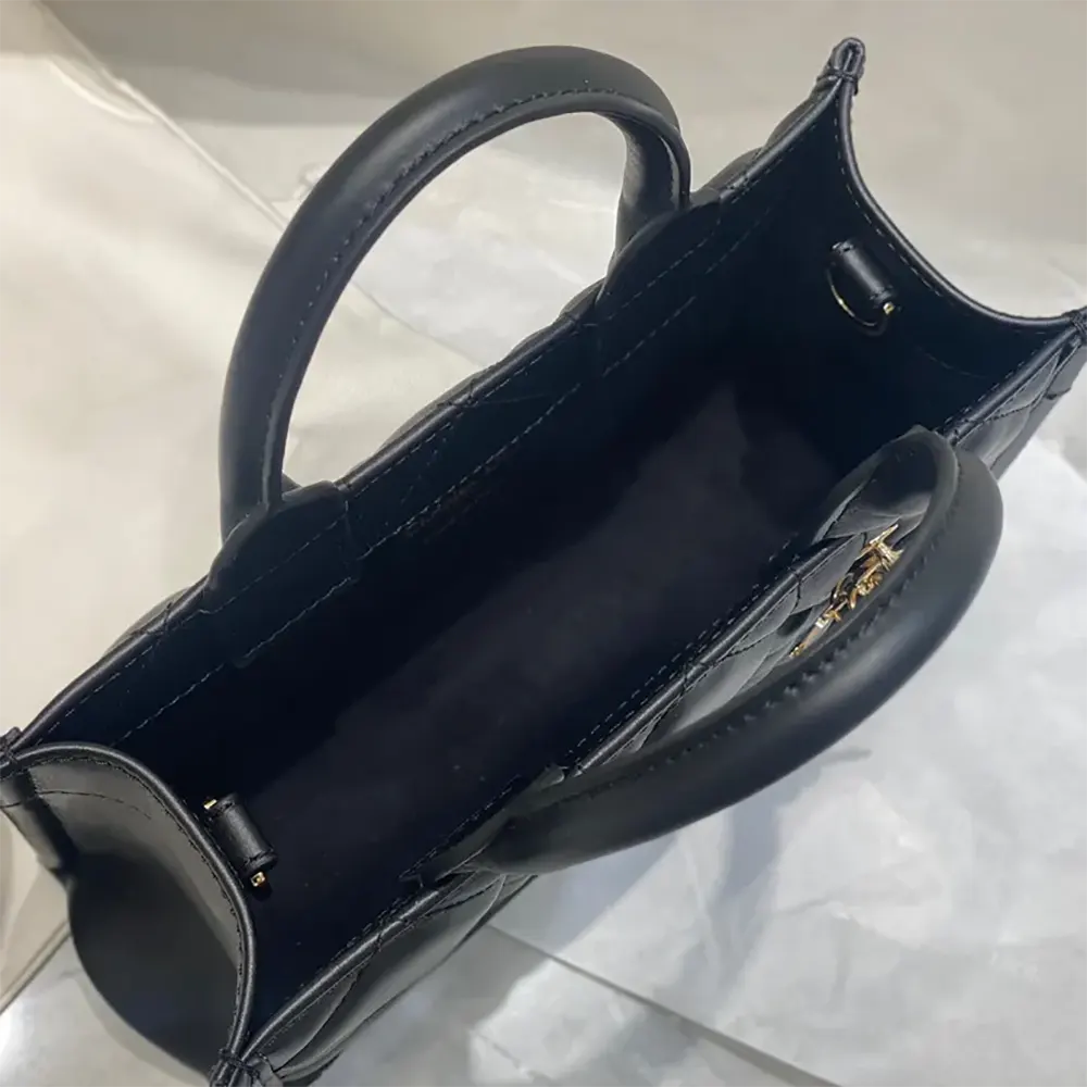 Dior Women Mini Dior Book Tote Black Macrocannage Calfskin - image 9