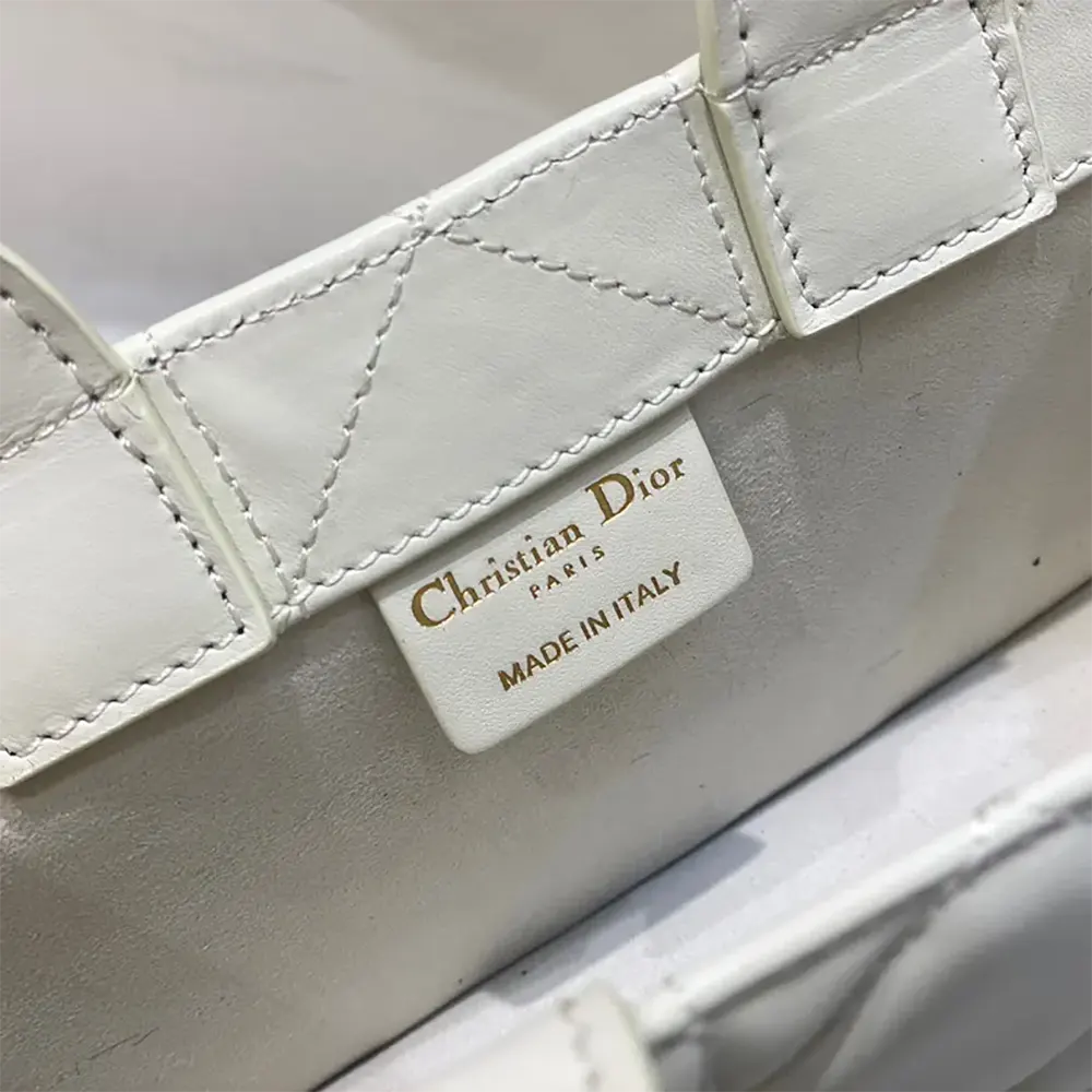 Dior Women Mini Dior Book Tote Latte Macrocannage Calfskin - image 10