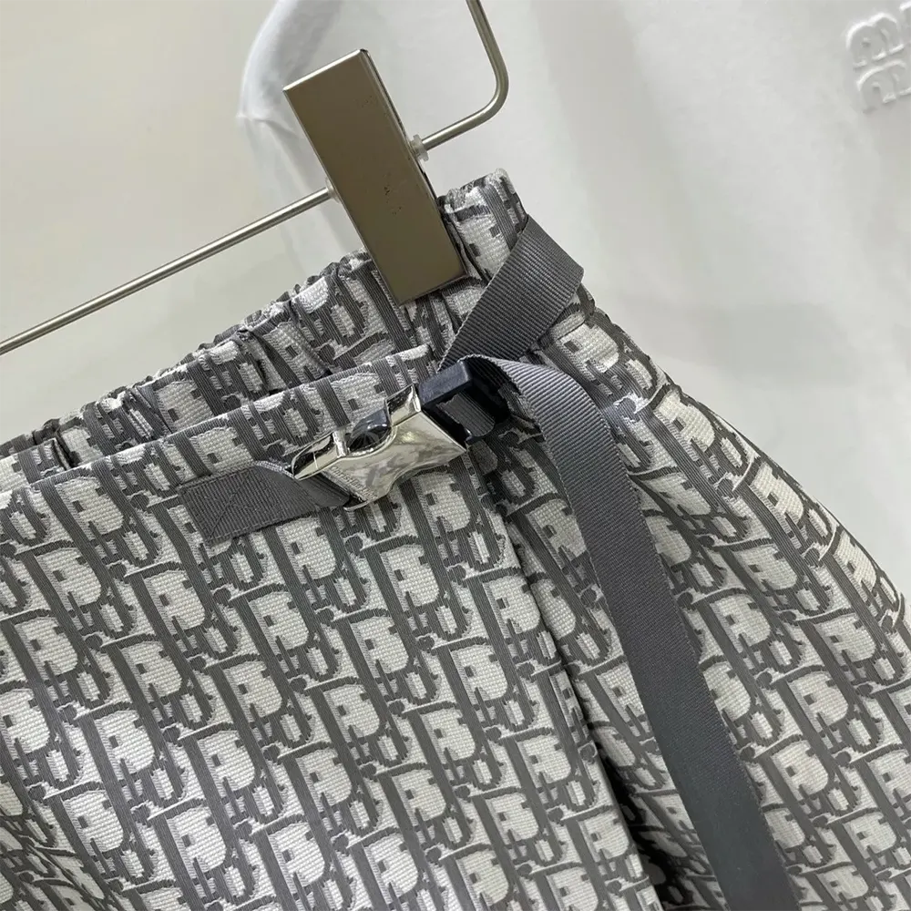 Dior Women Skort Gray Technical Taffeta Jacquard with Dior Oblique Motif - image 6