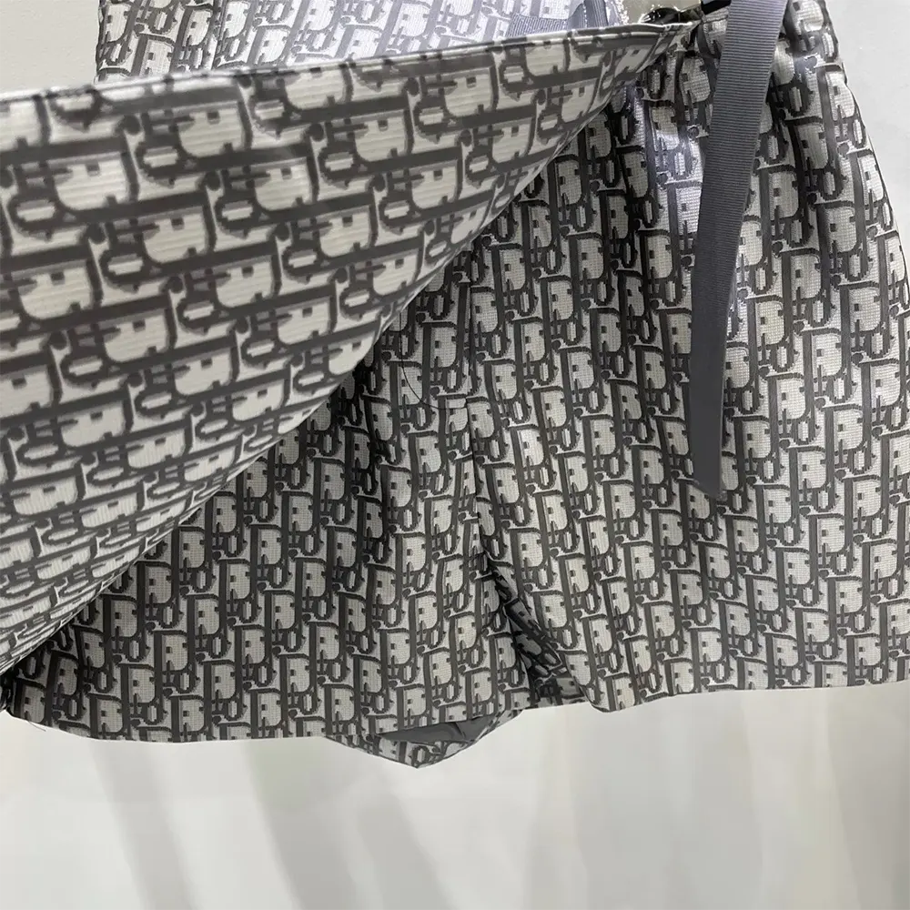 Dior Women Skort Gray Technical Taffeta Jacquard with Dior Oblique Motif - image 10