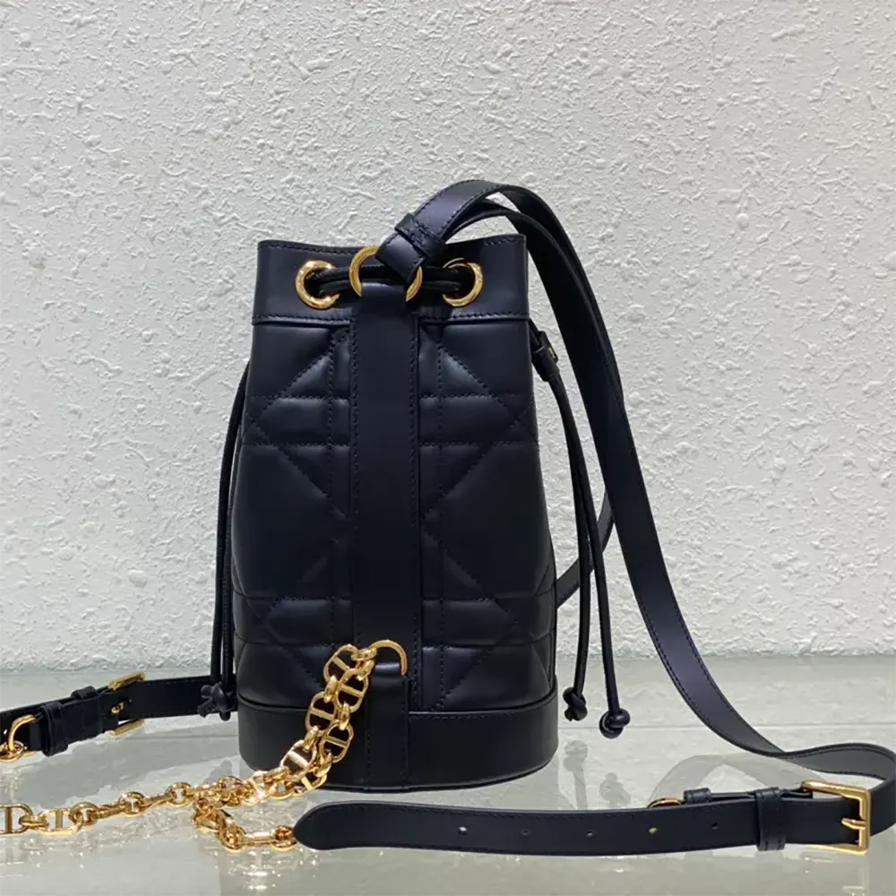Dior Women Small Dior Backpack Black Supple Maxicannage Calfskin - image 5