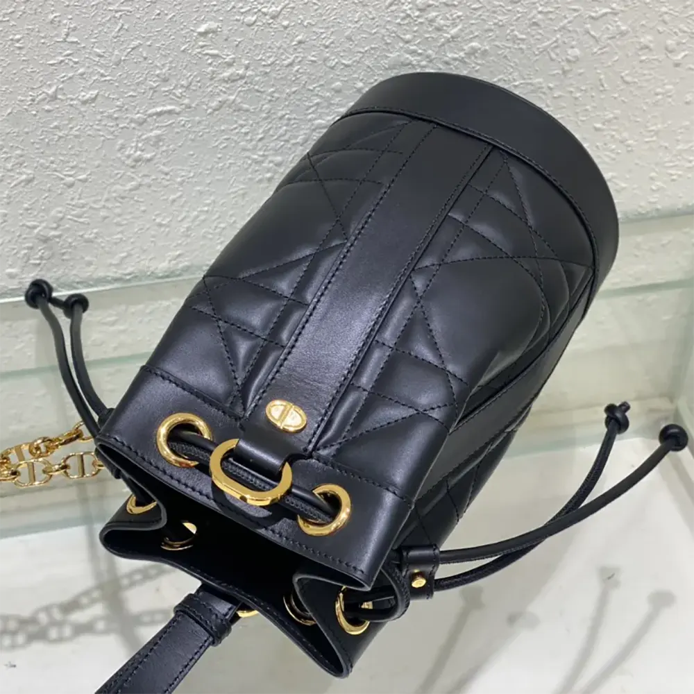 Dior Women Small Dior Backpack Black Supple Maxicannage Calfskin - image 7