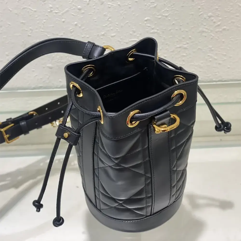 Dior Women Small Dior Backpack Black Supple Maxicannage Calfskin - image 6