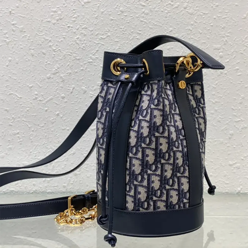 Dior Women Small Dior Backpack Blue Dior Oblique Jacquard - image 4