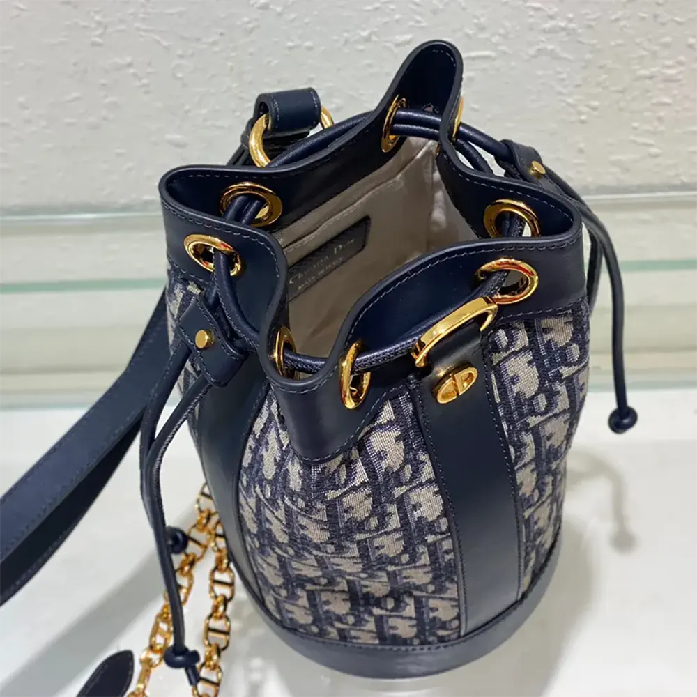 Dior Women Small Dior Backpack Blue Dior Oblique Jacquard - image 6