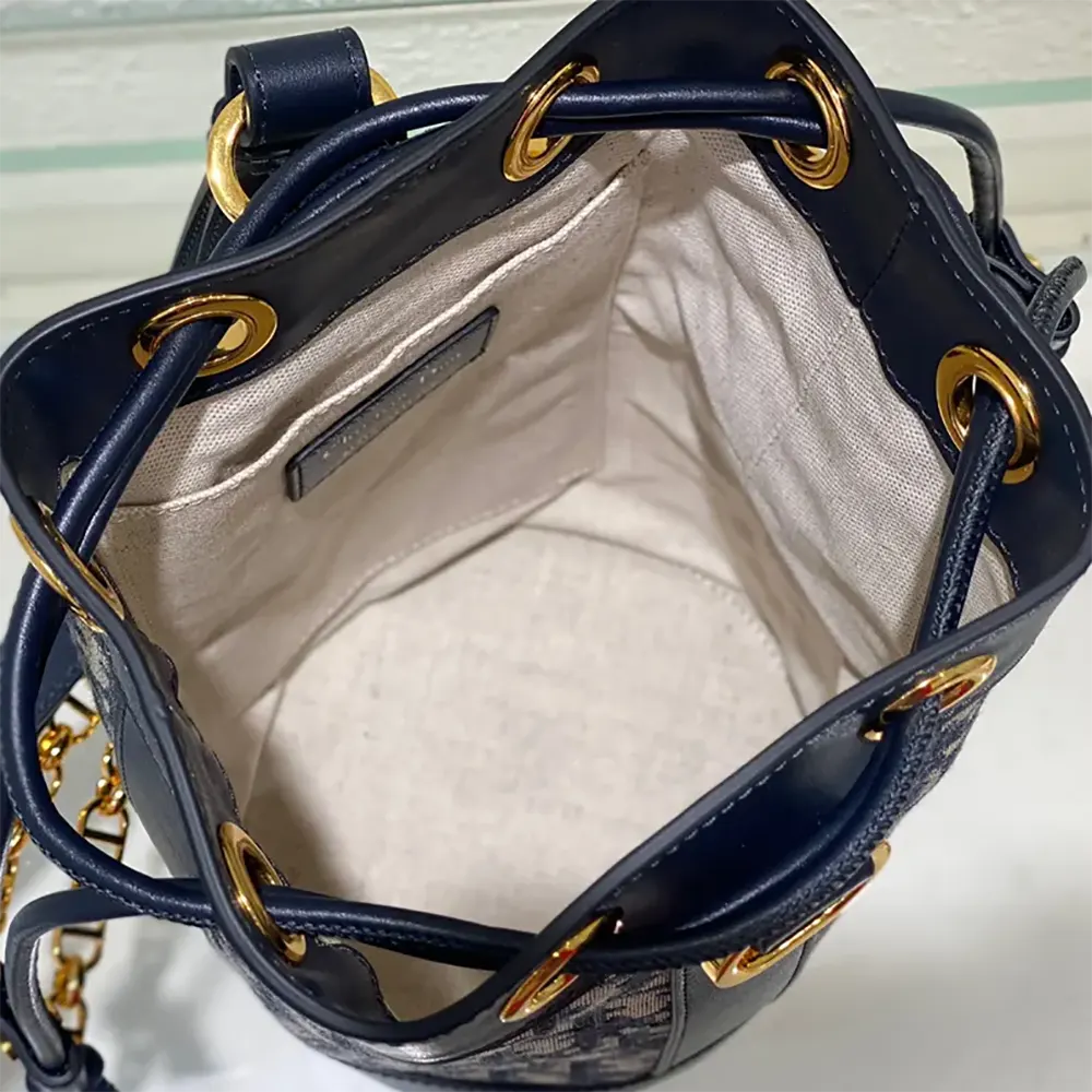 Dior Women Small Dior Backpack Blue Dior Oblique Jacquard - image 9
