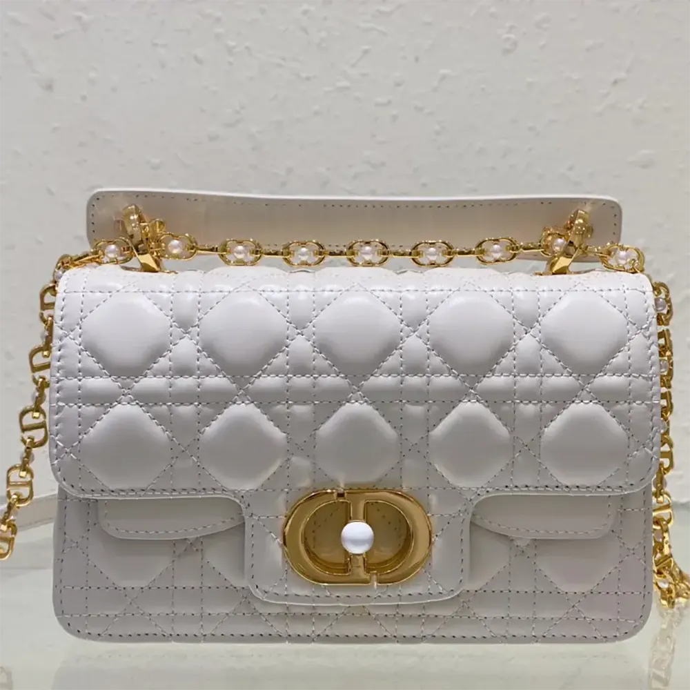 Dior Women Small Dior Jolie Top Handle Bag Latte Cannage Calfskin - image 4