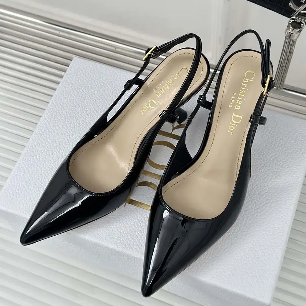 Dior Women Tribales Slingback Pump Black Patent Calfskin KCV217VNI_S900 - image 4