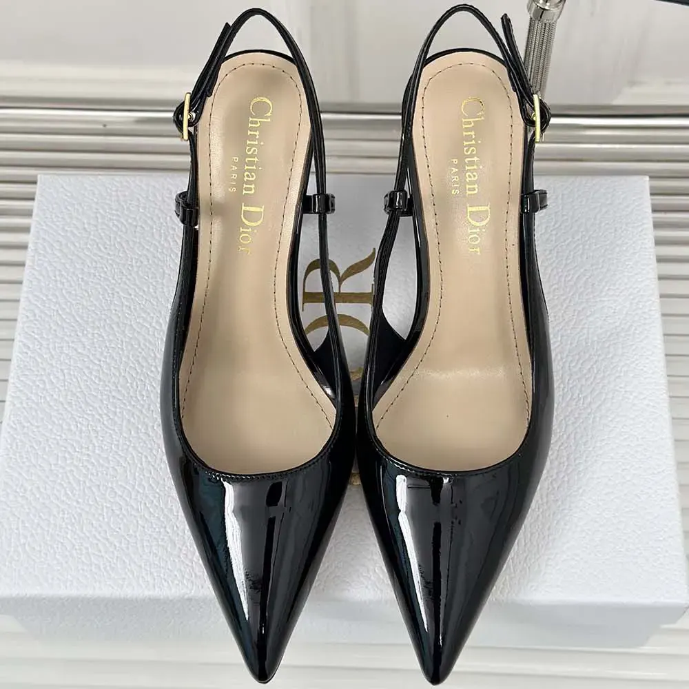 Dior Women Tribales Slingback Pump Black Patent Calfskin KCV217VNI_S900 - image 5