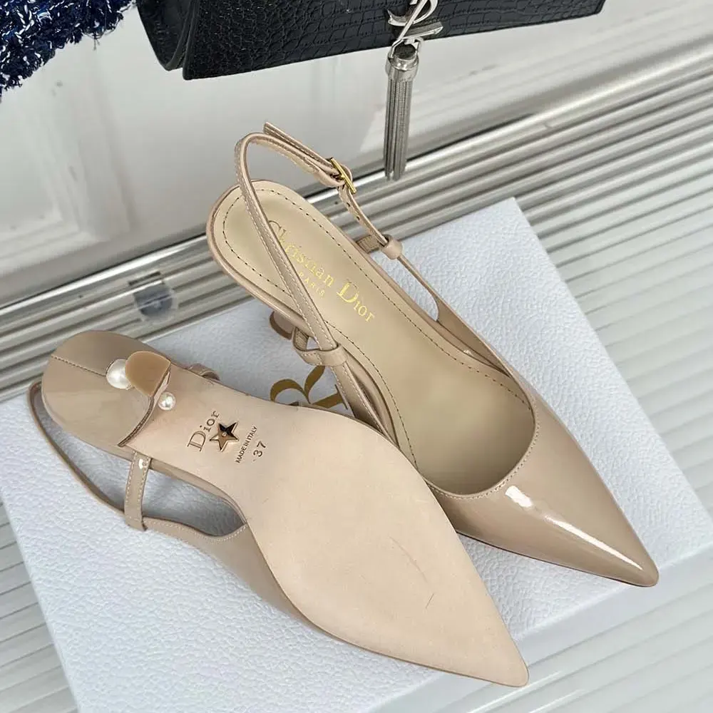 Dior Women Tribales Slingback Pump Nude Patent Calfskin KCV217VNI_S18U - image 10