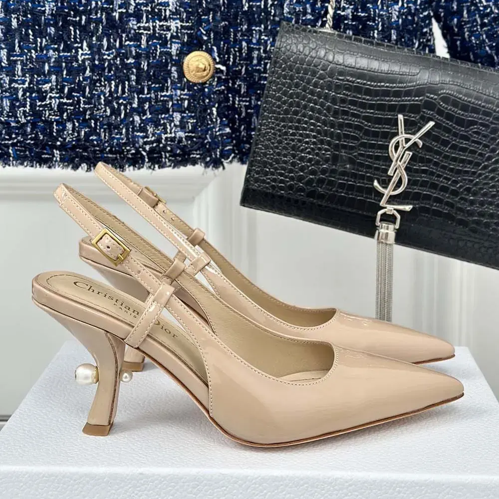 Dior Women Tribales Slingback Pump Nude Patent Calfskin KCV217VNI_S18U - image 5