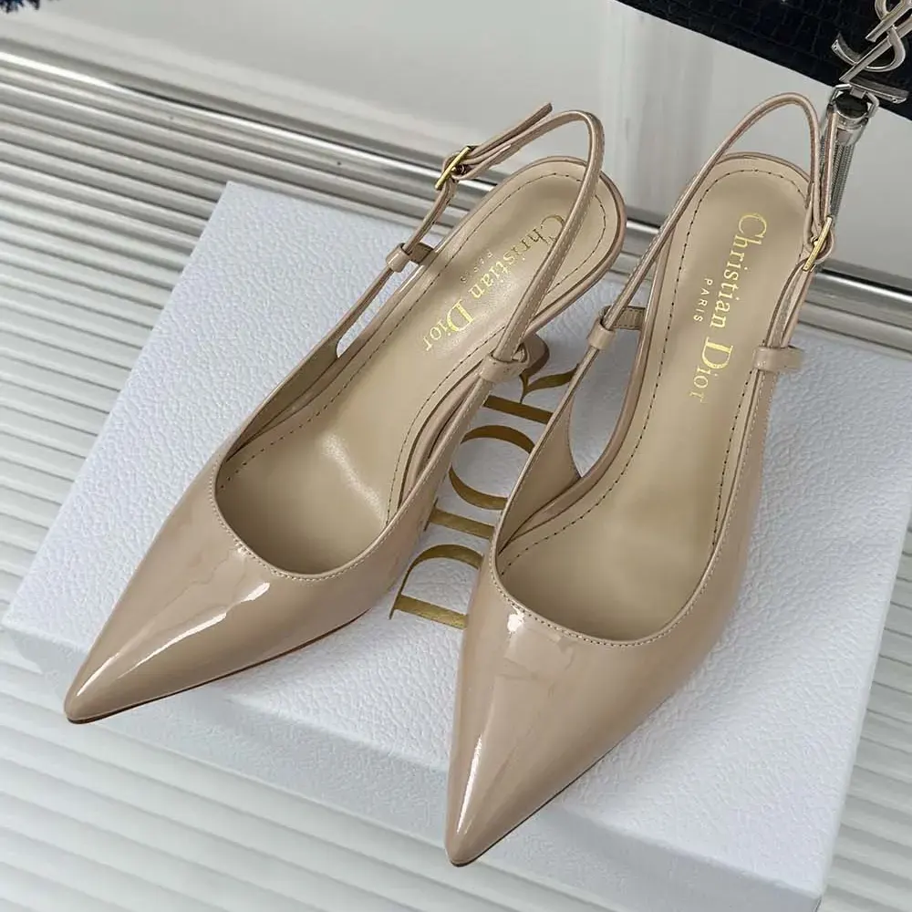 Dior Women Tribales Slingback Pump Nude Patent Calfskin KCV217VNI_S18U - image 4