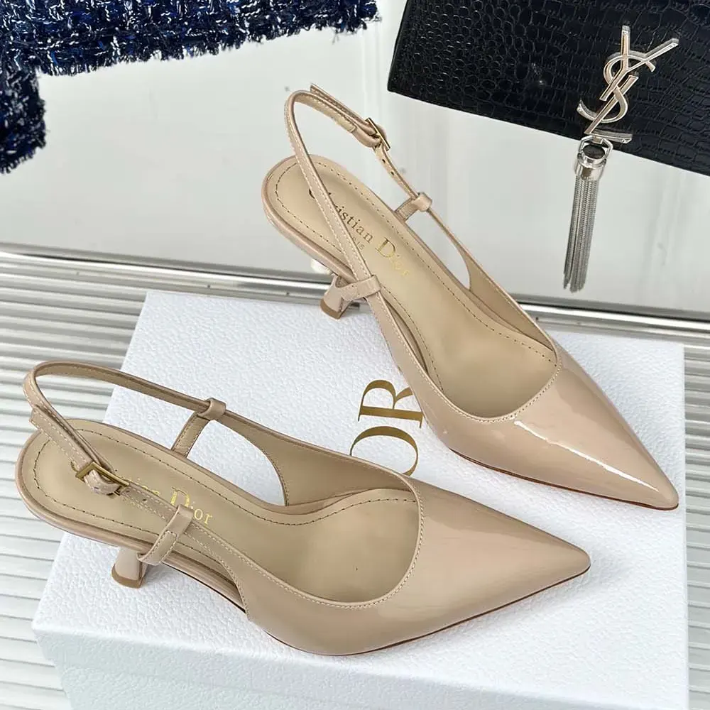 Rear view showing slingback strap on Dior Women Tribales Slingback Pump