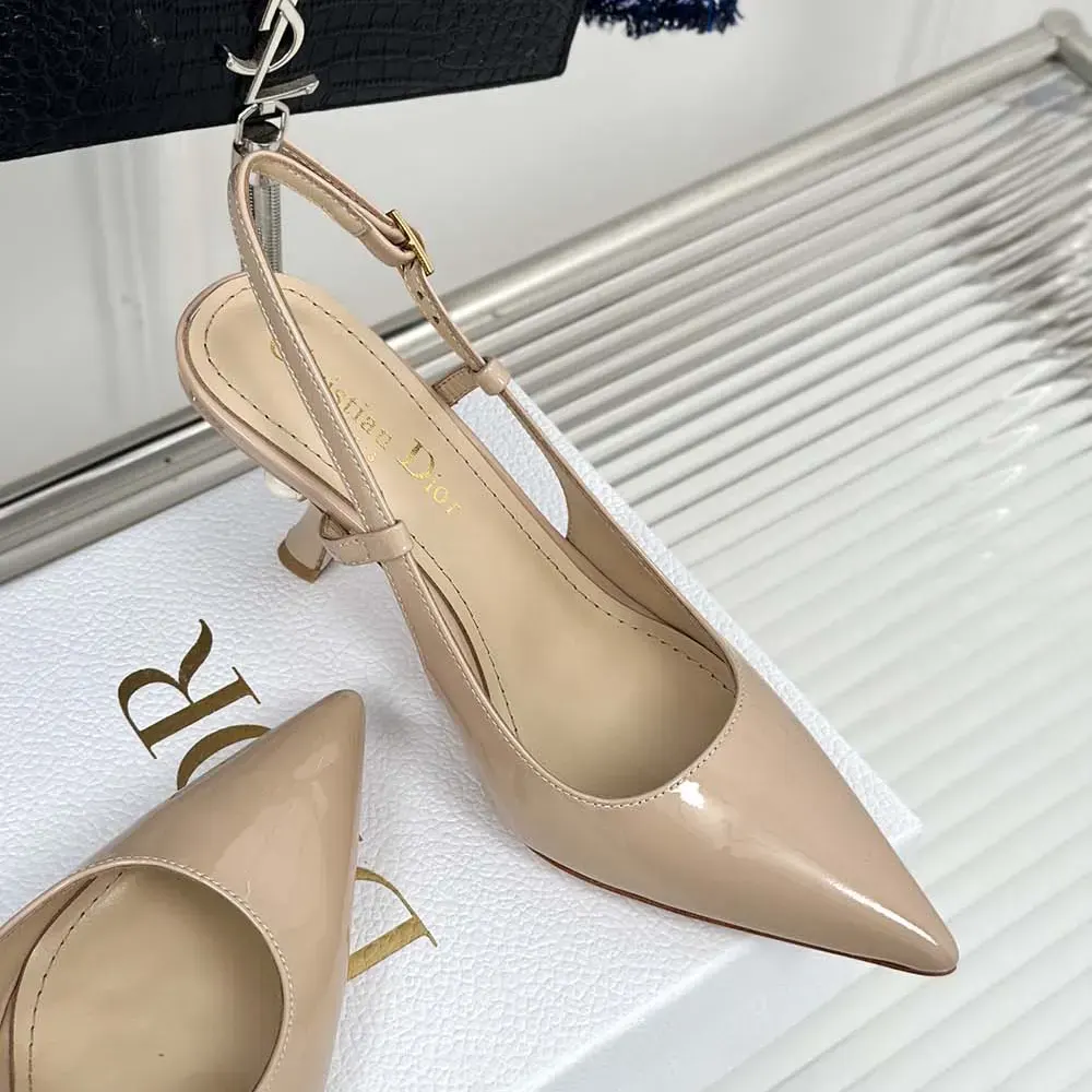Dior Women Tribales Slingback Pump Nude Patent Calfskin KCV217VNI_S18U - image 6