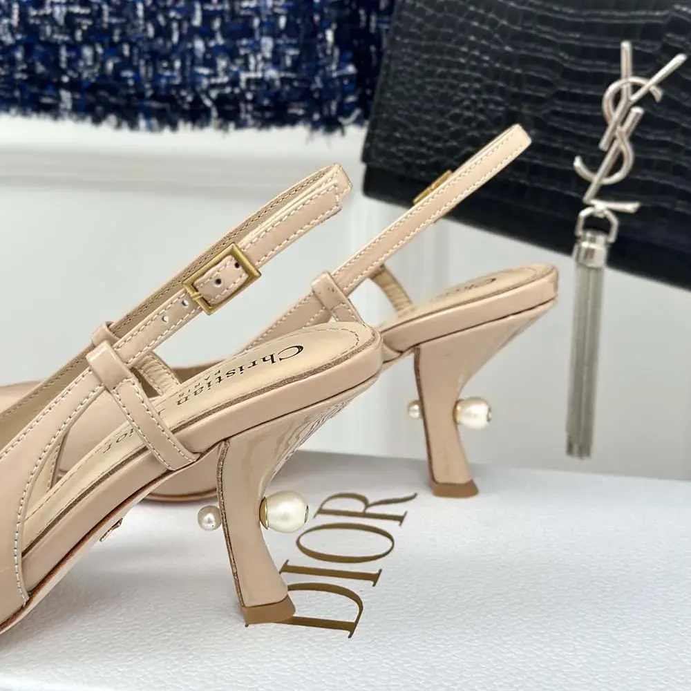 Dior Women Tribales Slingback Pump Nude Patent Calfskin KCV217VNI_S18U - image 9
