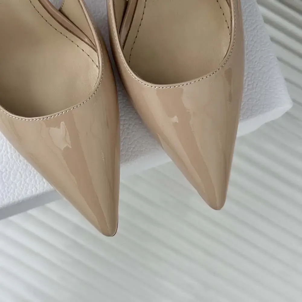 Dior Women Tribales Slingback Pump Nude Patent Calfskin KCV217VNI_S18U - image 8