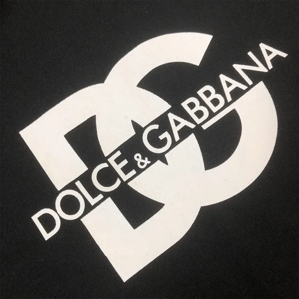 Dolce Gabbana D&G Men Short-sleeved T-shirt with DG Logo Print-Black - image 8