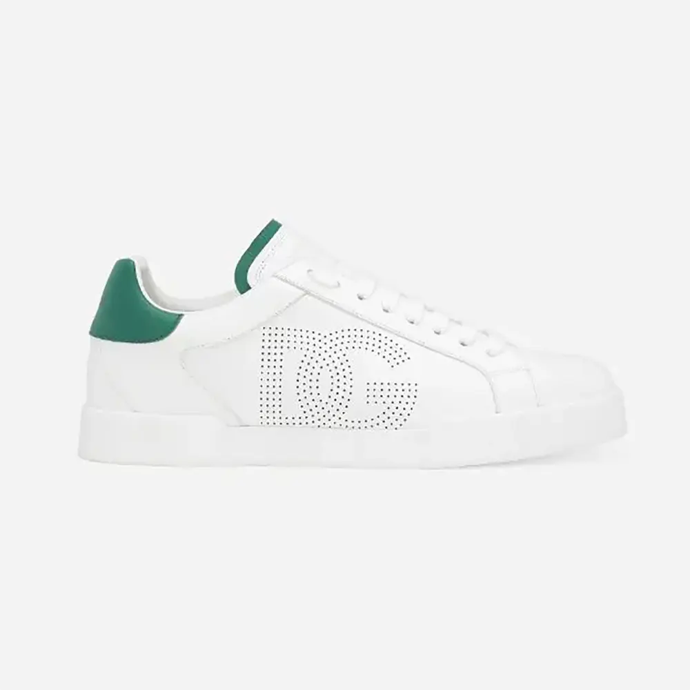 Dolce Gabbana D&G Unisex Calfskin Portofino Sneakers-White