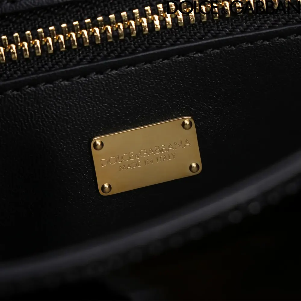 Dolce Gabbana D&G Women DG Logo Bag Top-handle Bag-Black - image 8