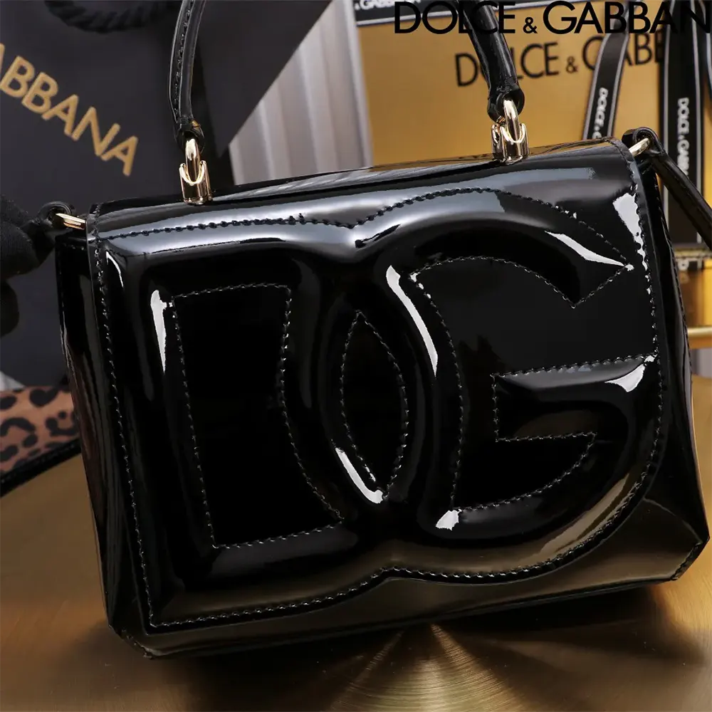 Dolce Gabbana D&G Women DG Logo Bag Top-handle Bag-Black - image 5