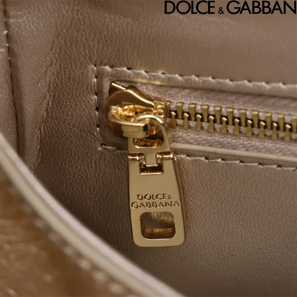 Dolce Gabbana D&G Women DG Logo Bag Top-handle Bag-Gold - image 10