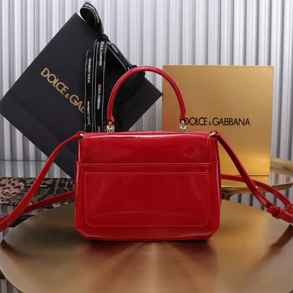 Dolce Gabbana D&G Women DG Logo Bag Top-handle Bag-Red - image 4
