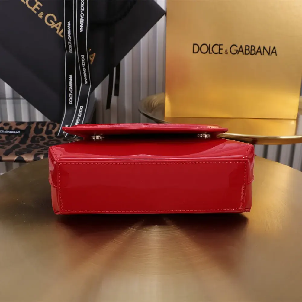 Dolce Gabbana D&G Women DG Logo Bag Top-handle Bag-Red - image 5