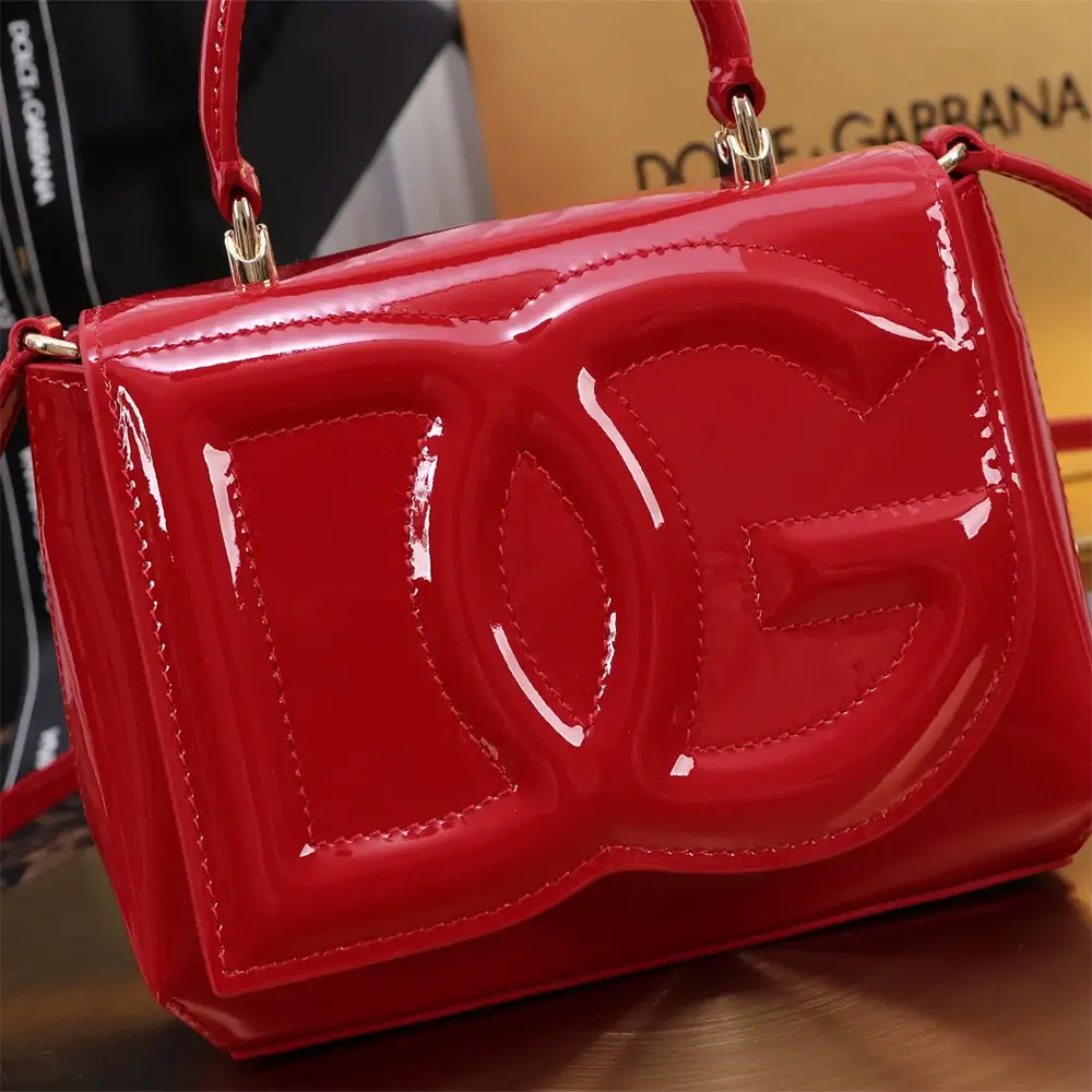 Dolce Gabbana D&G Women DG Logo Bag Top-handle Bag-Red - image 7