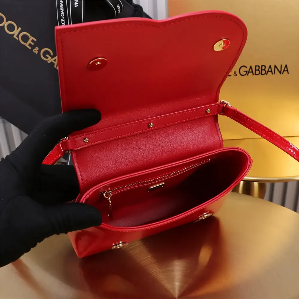 Dolce Gabbana D&G Women DG Logo Bag Top-handle Bag-Red - image 6