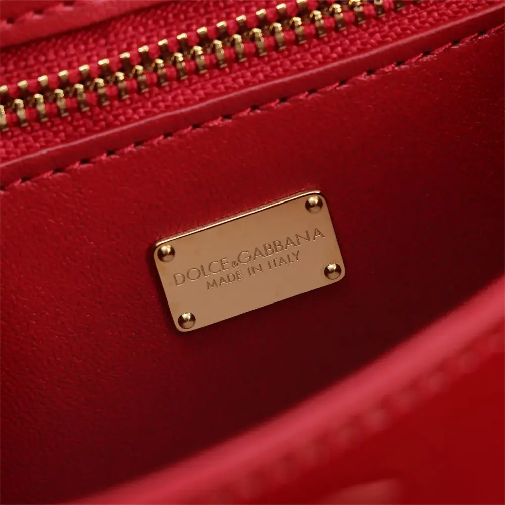 Dolce Gabbana D&G Women DG Logo Bag Top-handle Bag-Red - image 9