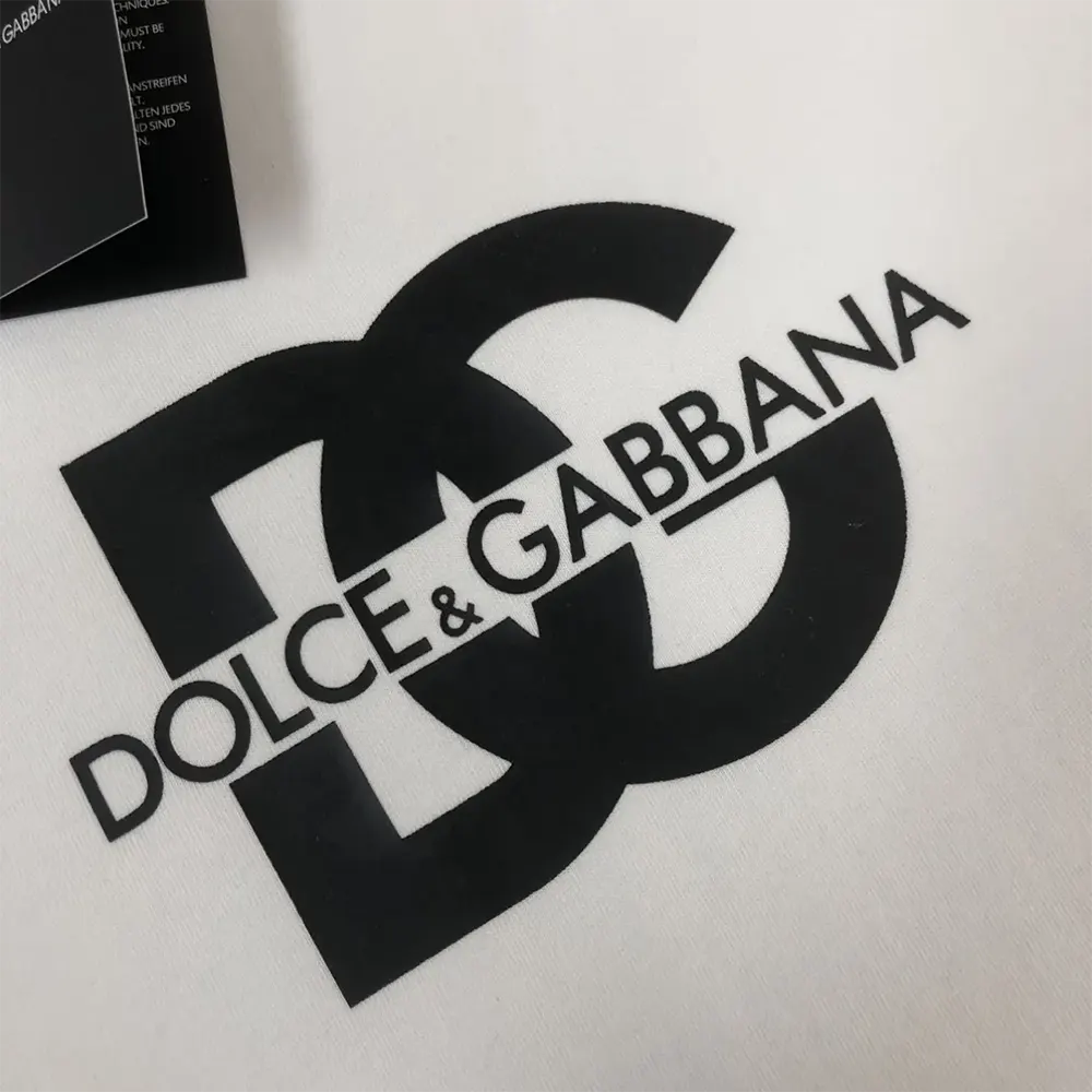 Dolce Gabbana D&G Men Short-sleeved T-shirt with DG Logo Print-White - image 6