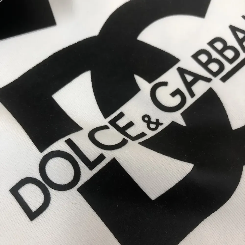 Dolce Gabbana D&G Men Short-sleeved T-shirt with DG Logo Print-White - image 5