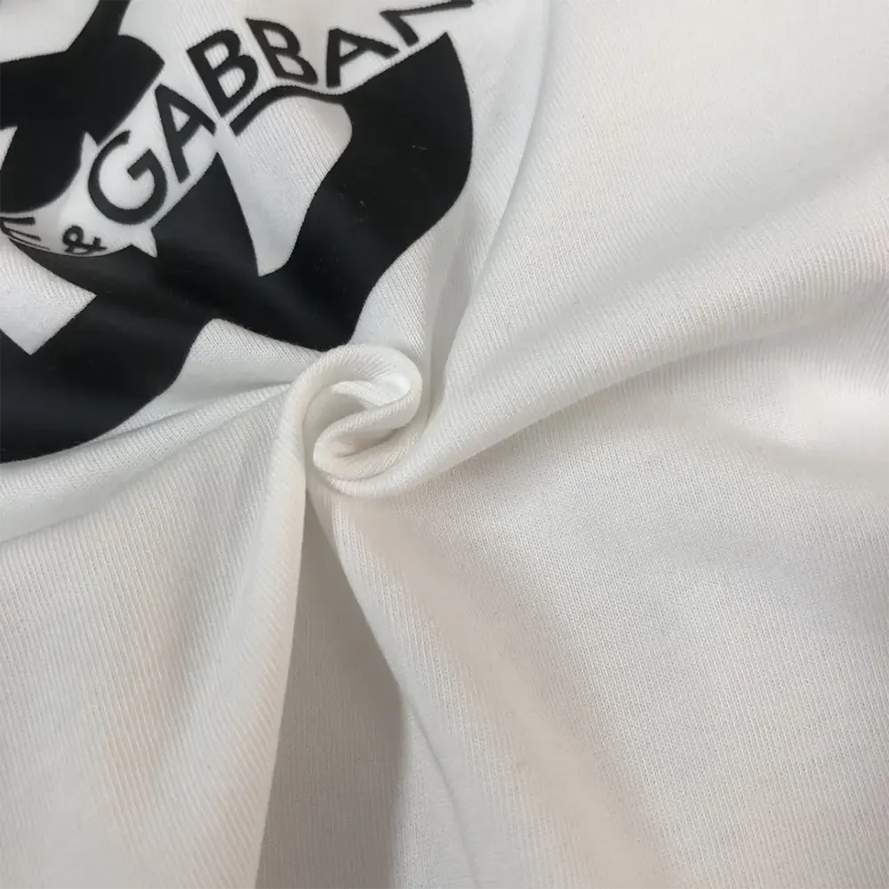 Dolce Gabbana D&G Men Short-sleeved T-shirt with DG Logo Print-White - image 8