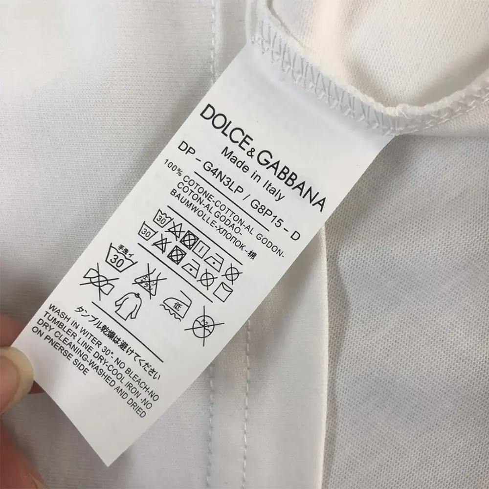Dolce Gabbana D&G Men Short-sleeved T-shirt with DG Logo Print-White - image 9