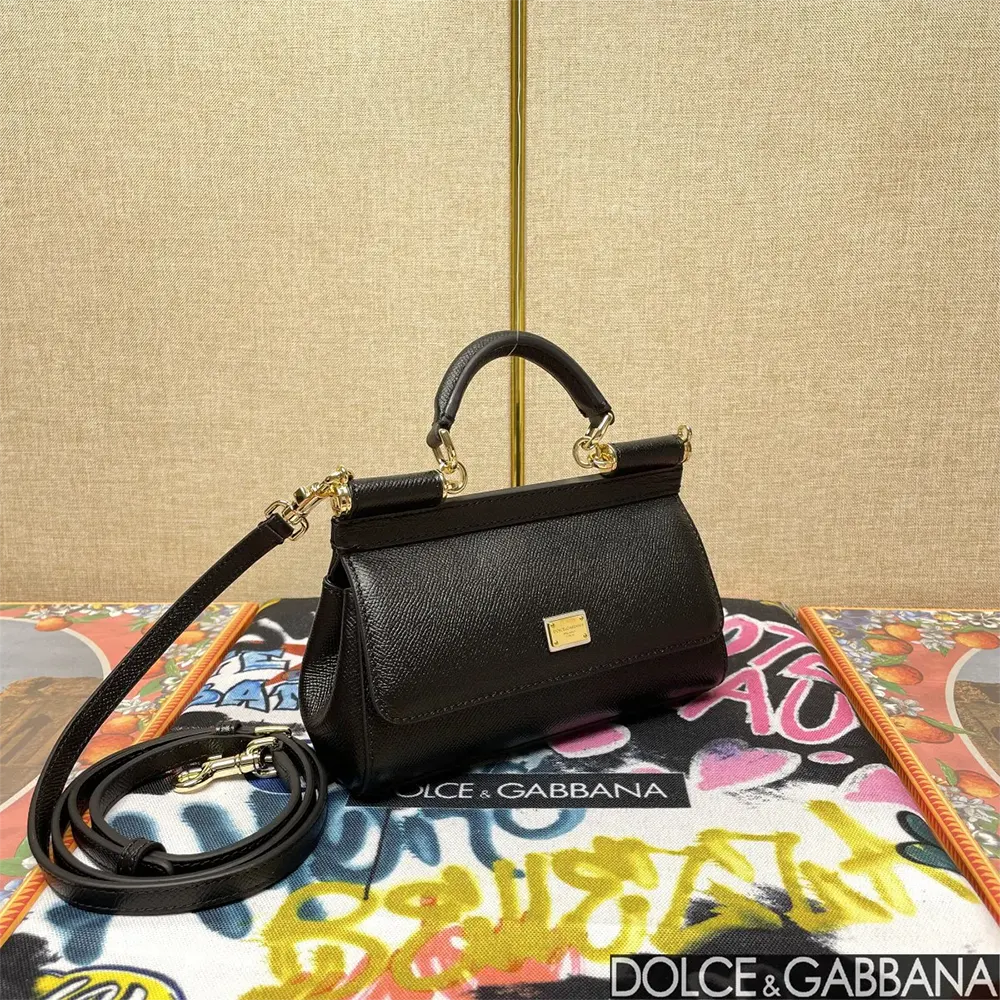 Dolce Gabbana D&G Women Small Sicily Handbag-Black - image 4