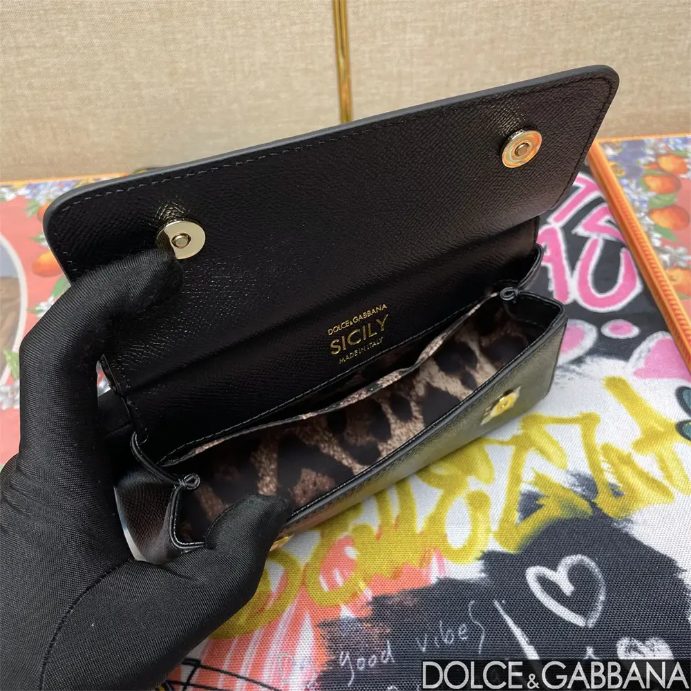 Dolce Gabbana D&G Women Small Sicily Handbag-Black - image 8
