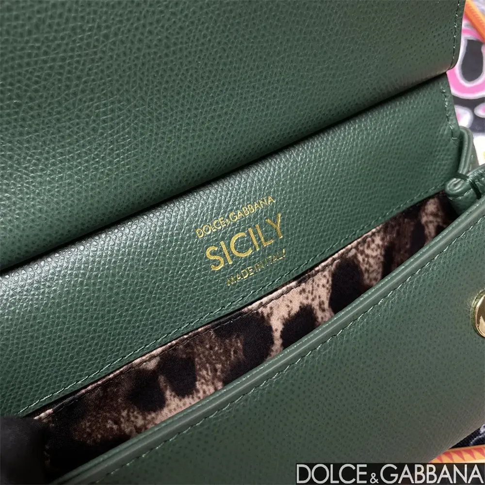 Dolce Gabbana D&G Women Small Sicily Handbag-Green - image 10