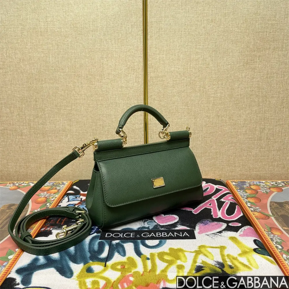Dolce Gabbana D&G Women Small Sicily Handbag-Green - image 4