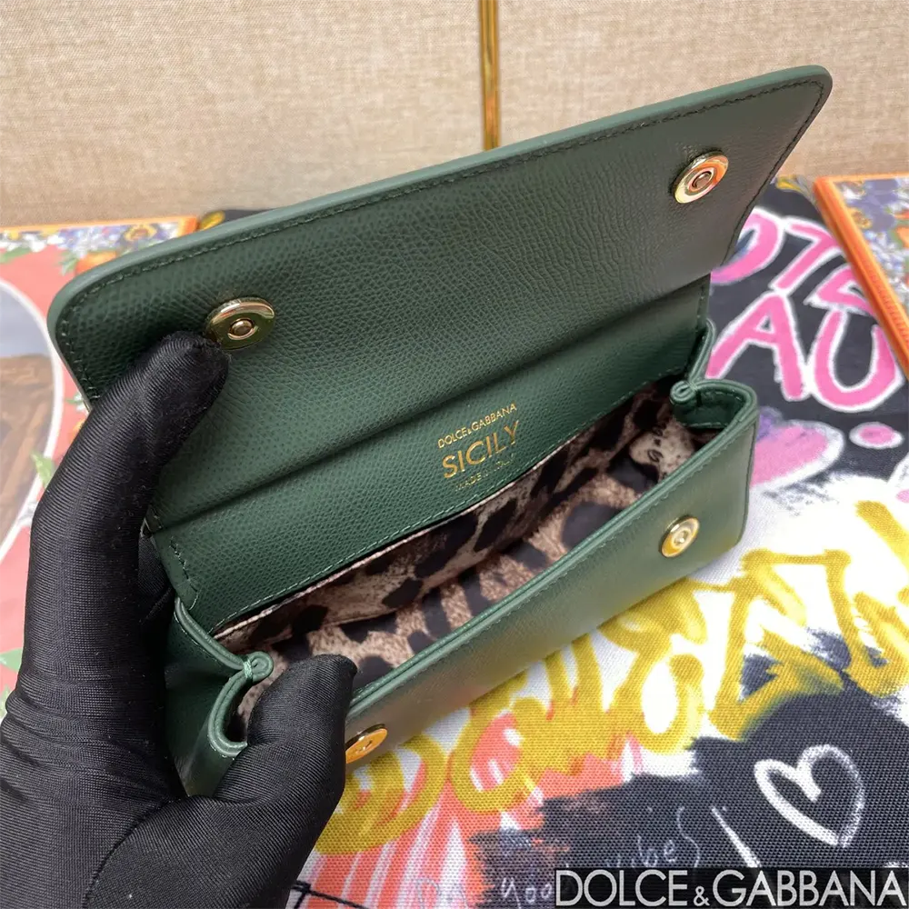 Dolce Gabbana D&G Women Small Sicily Handbag-Green - image 9
