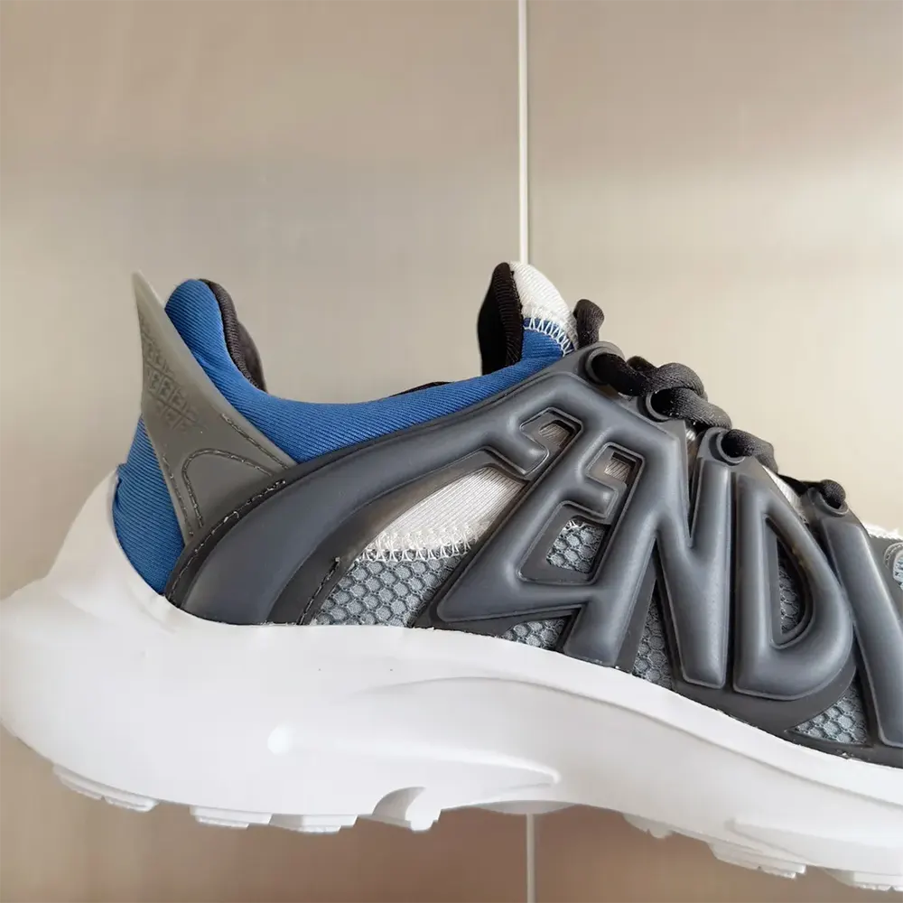 Fendi Men Tag Sneakers Blue Technical Mesh Running Sneakers - image 9
