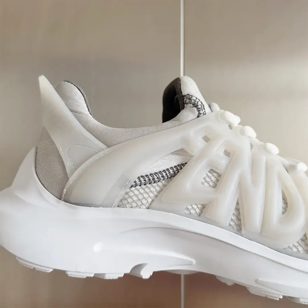 Fendi Men Tag Sneakers White Technical Mesh Running Sneakers - image 9