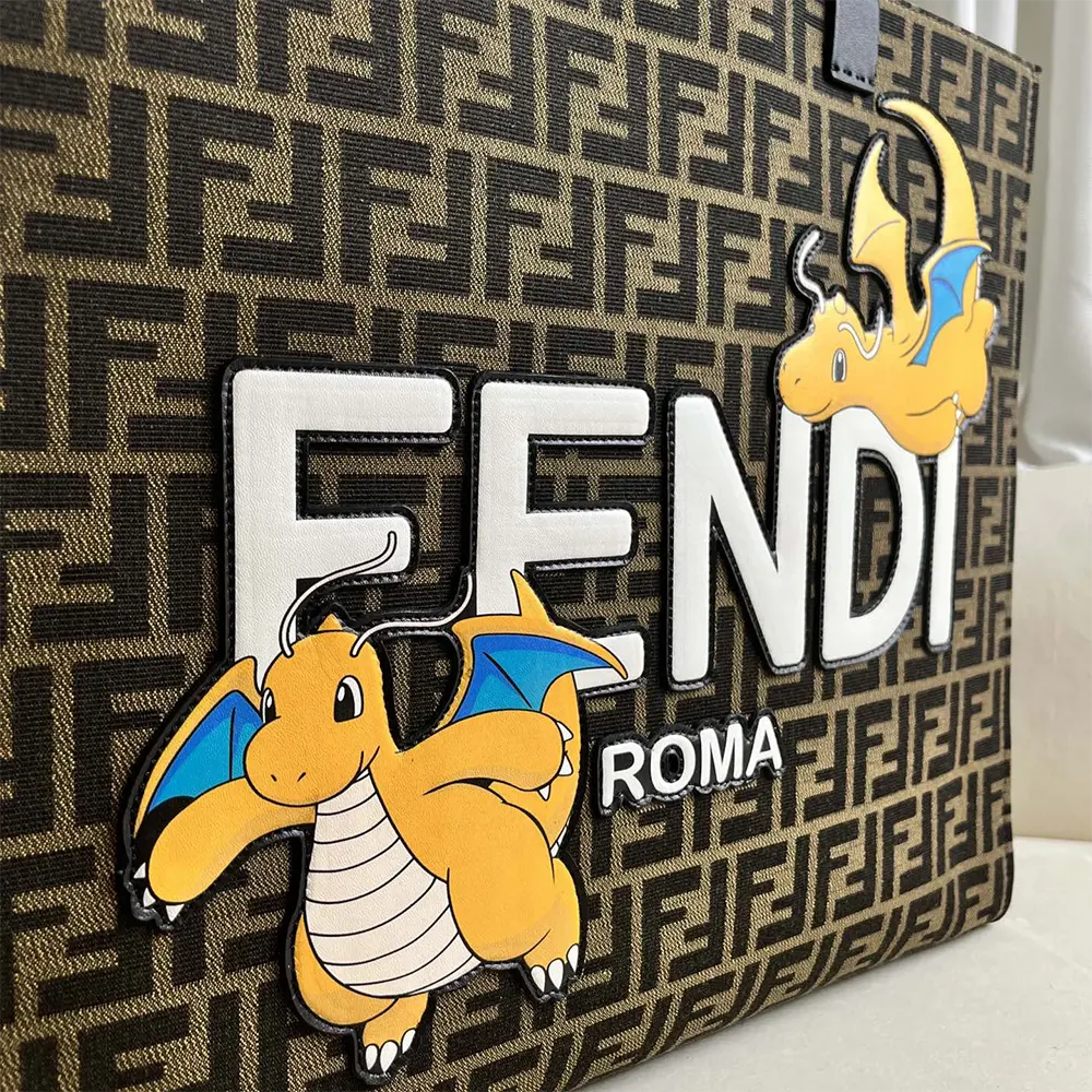 Fendi Unisex Shopper FENDI x FRGMT x POKÉMON Brown FF Fabric Bag - image 6