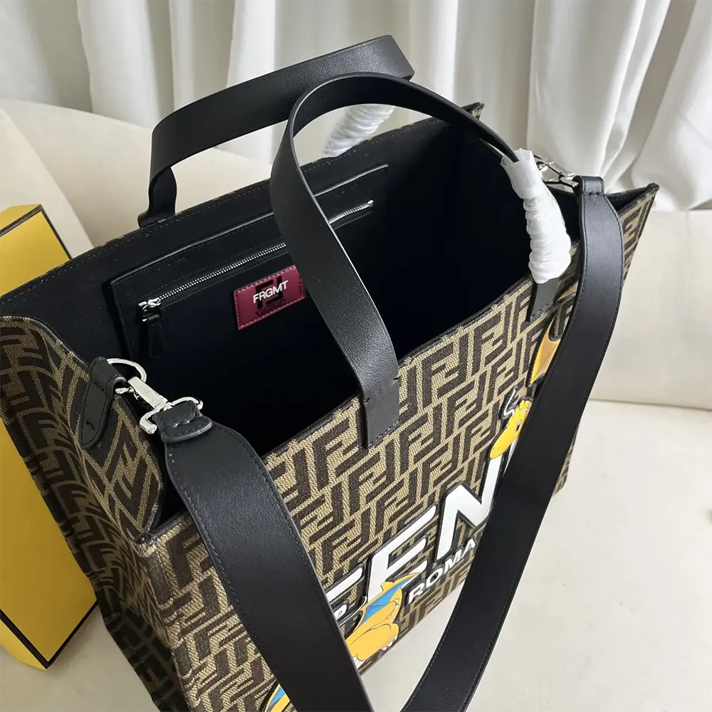 Fendi Unisex Shopper FENDI x FRGMT x POKÉMON Brown FF Fabric Bag - image 8