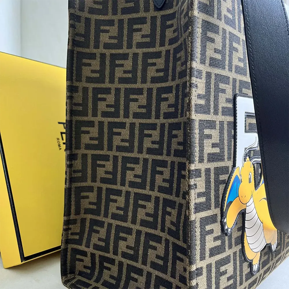 Fendi Unisex Shopper FENDI x FRGMT x POKÉMON Brown FF Fabric Bag - image 7