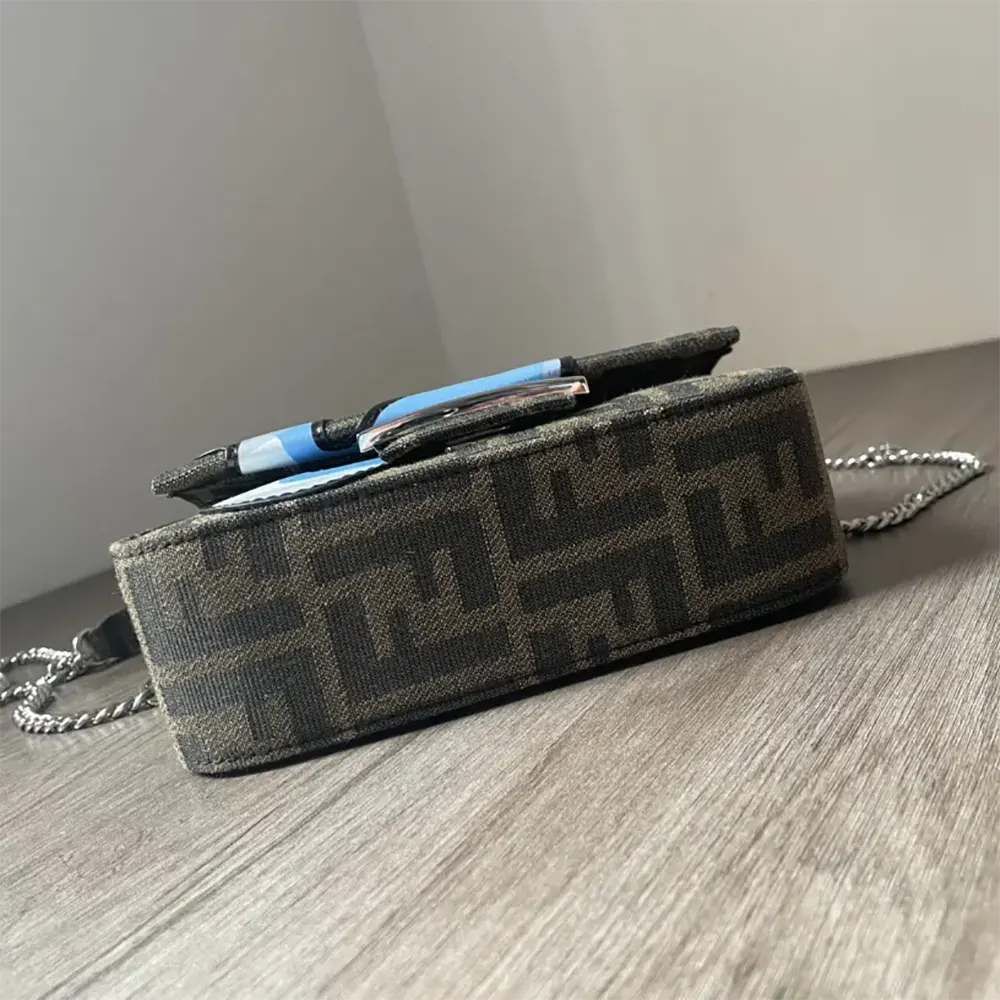 Fendi Women Baguette Mini FENDI x FRGMT x POKÉMON Brown FF Fabric Bag - image 5