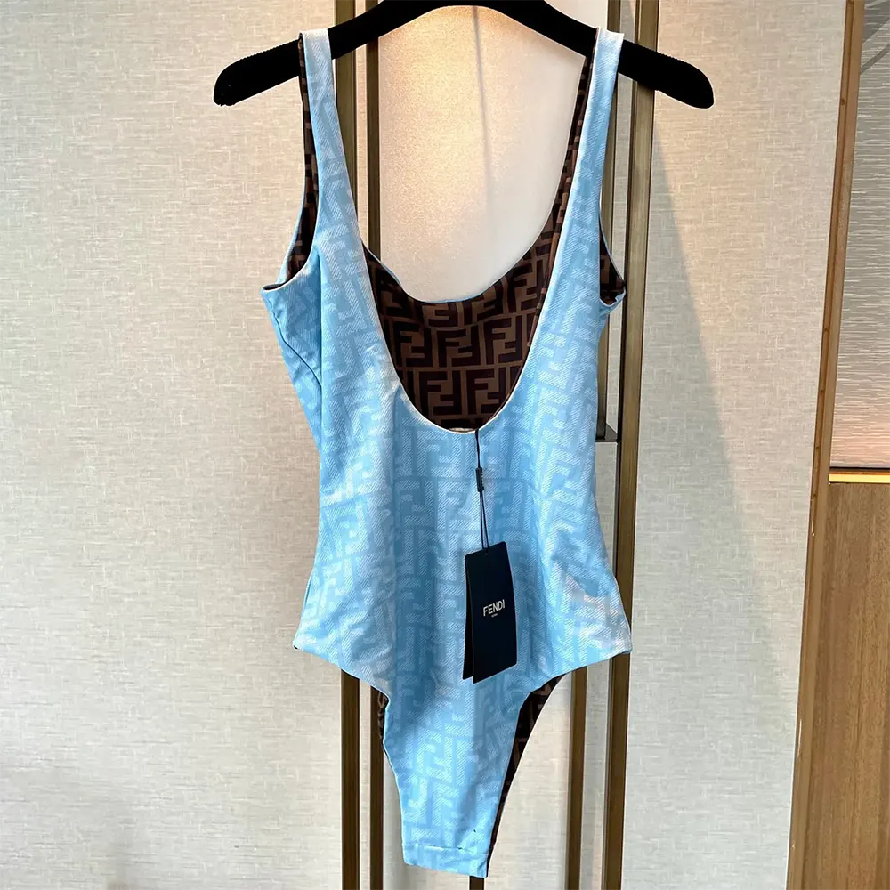 Fendi Women Blue Lycra® Reversible Swimsuit - image 4