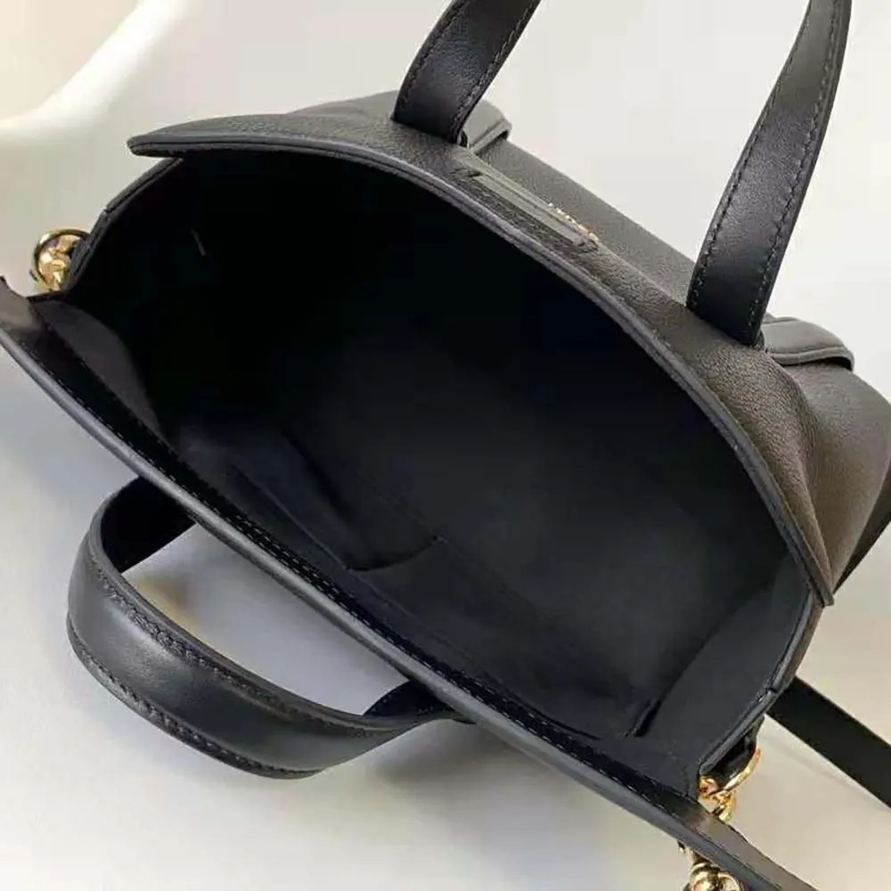 Fendi Women Boston 365 Black Leather Bag - image 6