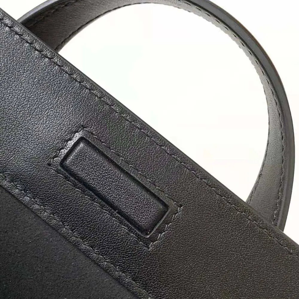 Fendi Women Boston 365 Black Leather Bag - image 10