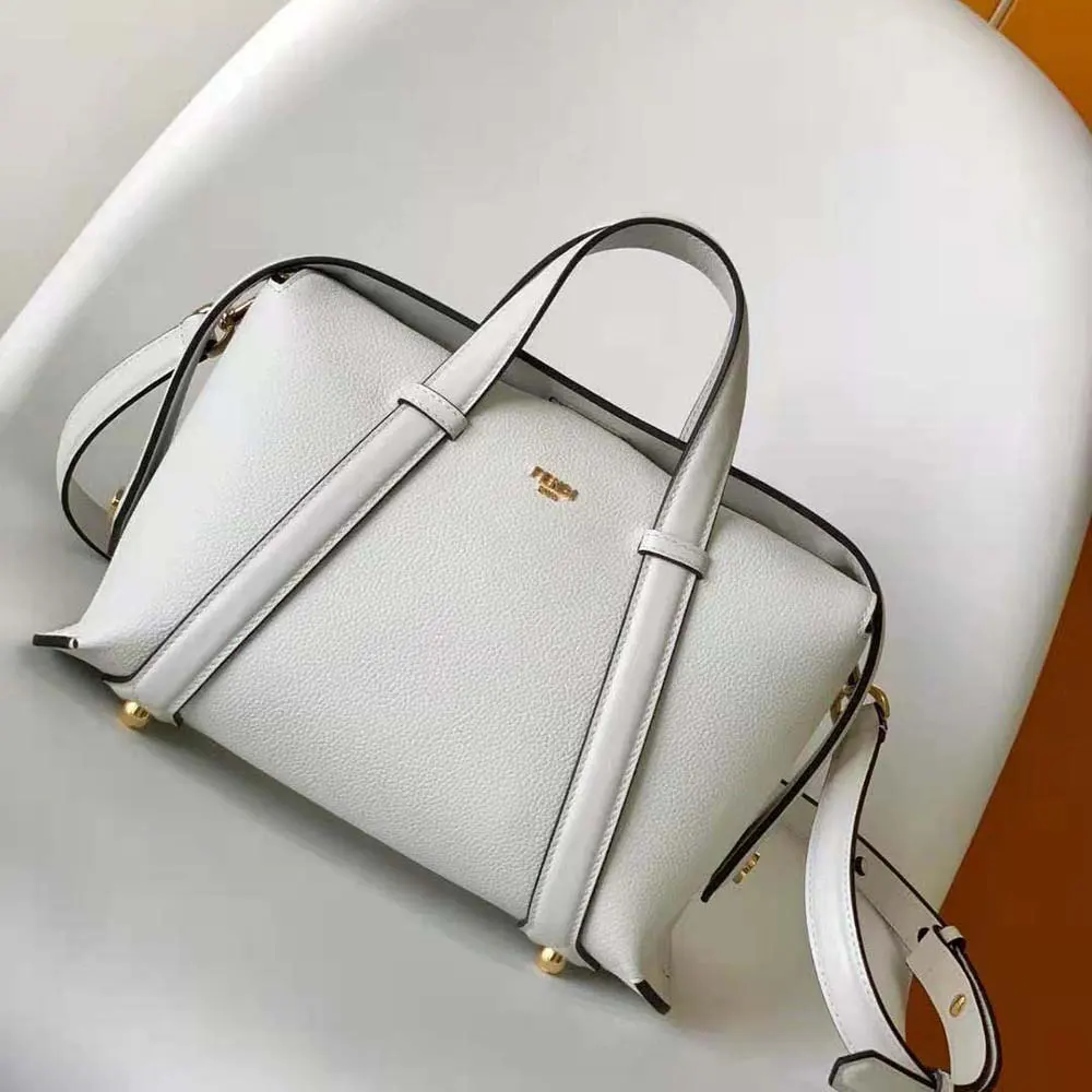 Close-up of gold-tone hardware on Fendi Women Boston 365 Lce