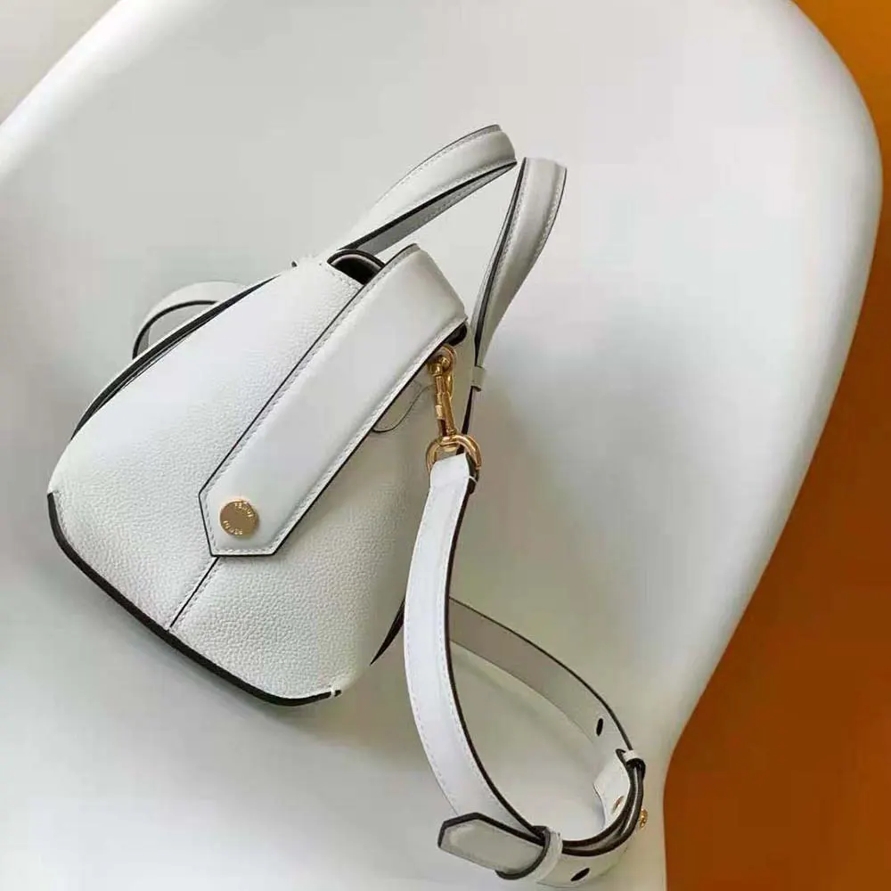 Fendi Women Boston 365 Lce White Leather Bag - image 4